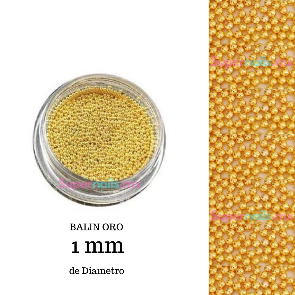 Balin metálico Color Oro para decoración de uñas y mas usos (magnético) 12 Gr.