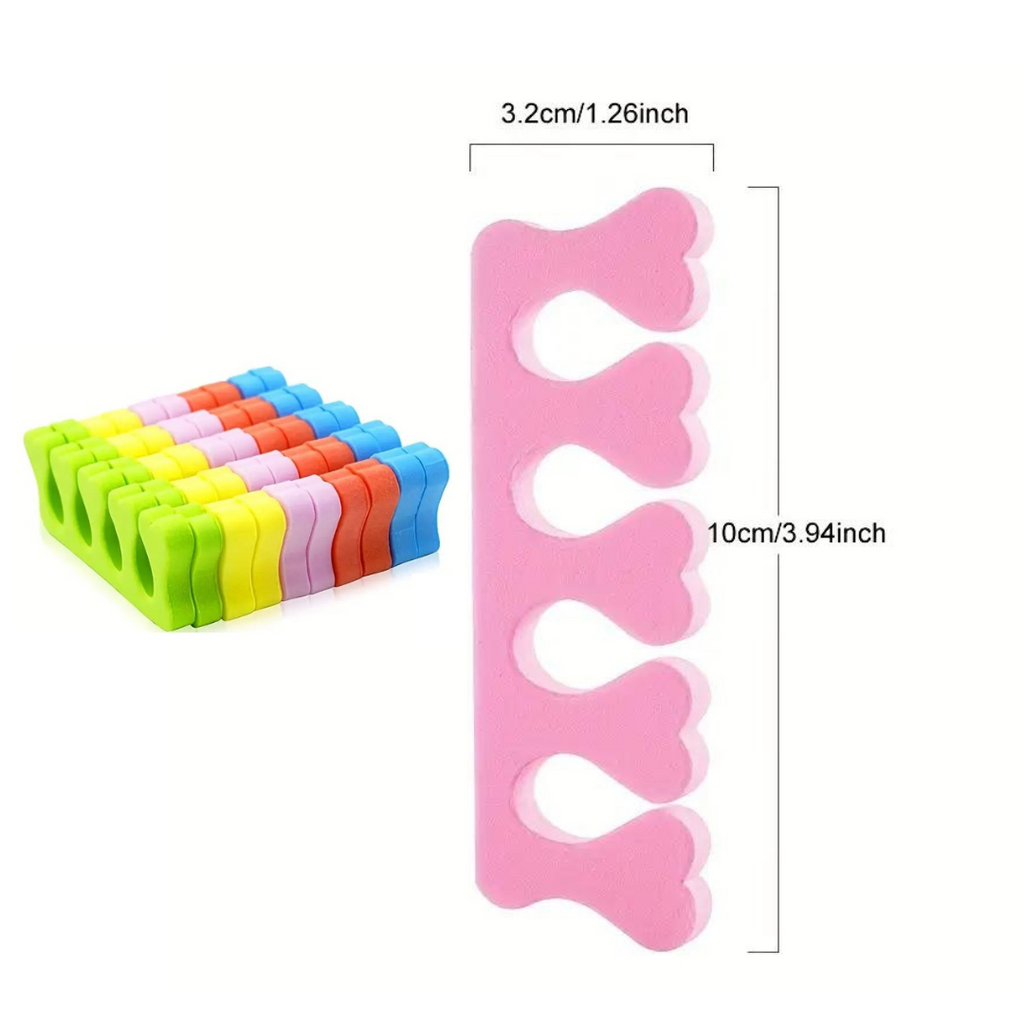 Separador de Dedos paquete con 100 pares color a escoger
