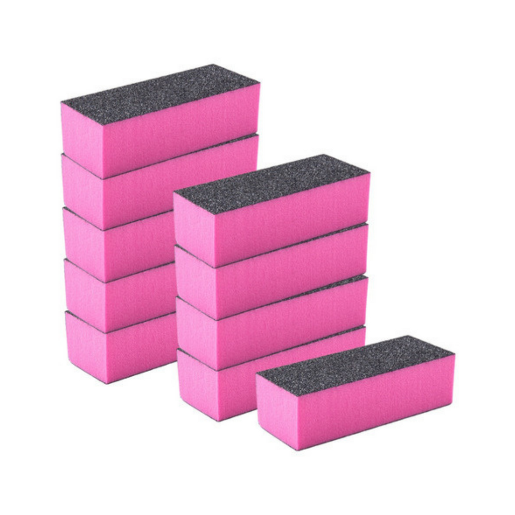 Block Pulidor Buffer para uñas Rosa paquete con 10 piezas