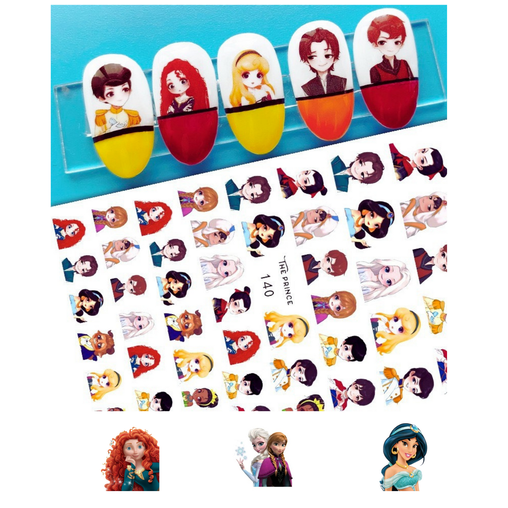 Stickers princesas Disney Anime diferentes diseños (139,140)