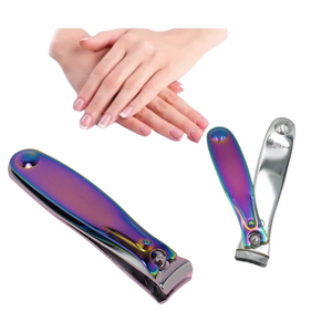 Corta Uñas De Acero Camaleón 2 Piezas Manicure y Pedicure
