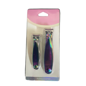 Corta Uñas De Acero Camaleón 2 Piezas Manicure y Pedicure