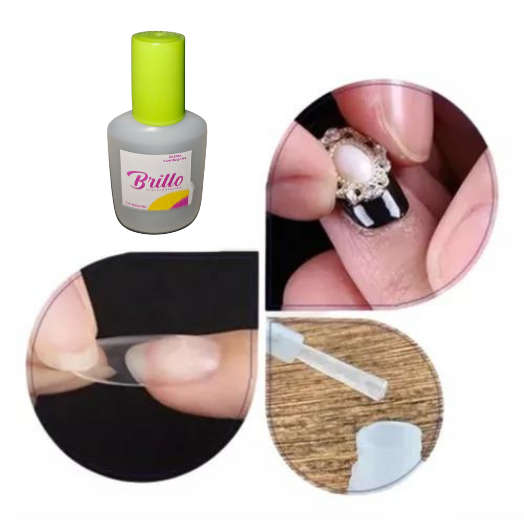 Resina para uñas acrílicas 15 ml pega todo y bien