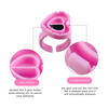 Anillos para Pegamento de Extensiones de Pestañas Forma Corazon 100 piezas Morados