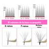 Extensiones de Pestañas Nagaraku Bloom Auto Floración Aplicación Mink 1x1 tres medidas