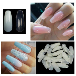 Tip Coffin Completo con 100 Piezas Cristal o Natural