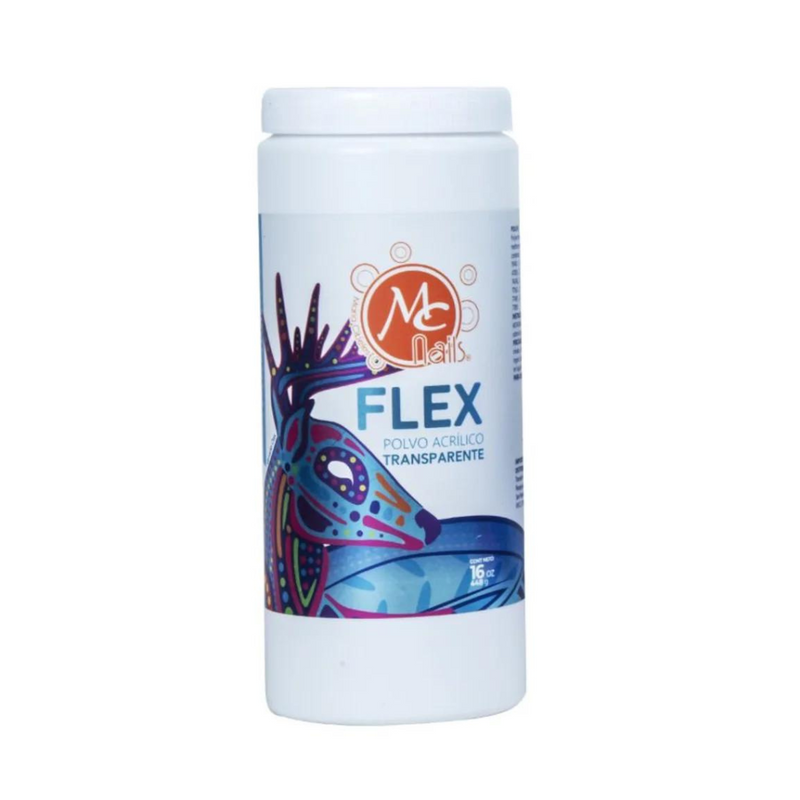 Polvo Acrílico Mc Nails Flex Transparente 16 Oz