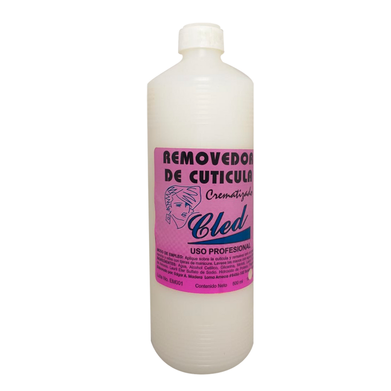 Removedor de cutícula Cled crematizado blanco 500 ml.